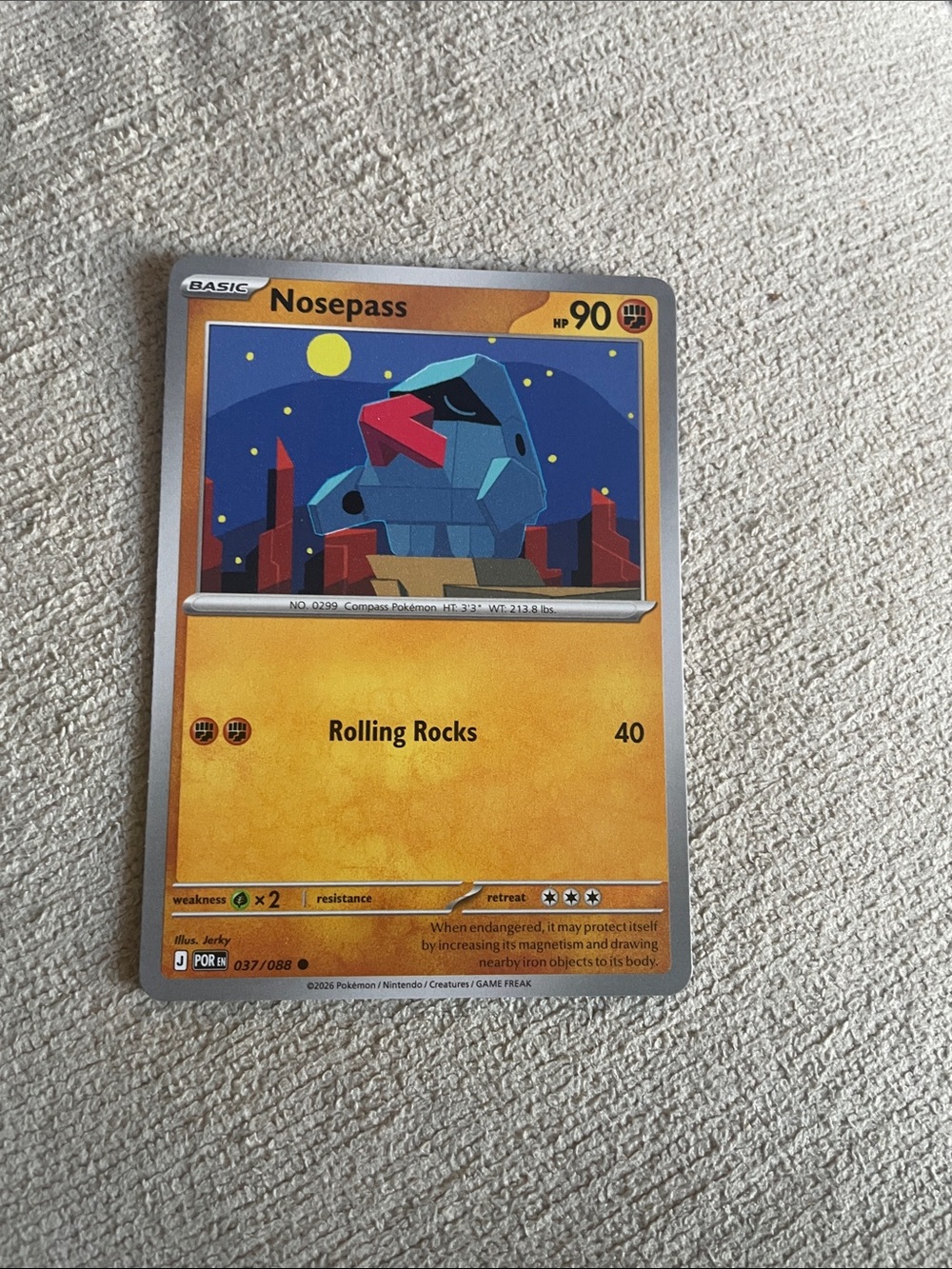 Nosepass Pokémon Card